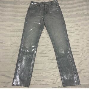 zara silver jeans, excellent condition